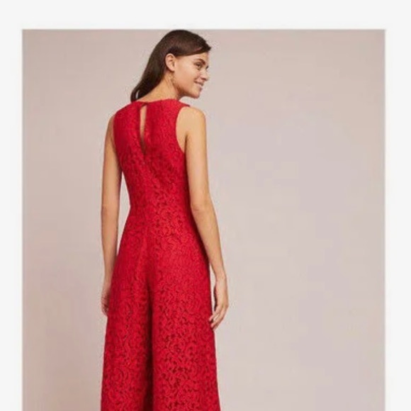 Moulinette Soeurs red lace jumpsuit - Picture 2 of 3